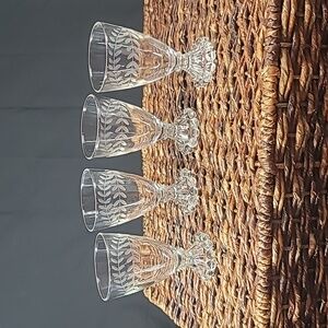Set of (4) Liquor Cocktail Laurel (Gray Cut) by Anchor Hocking